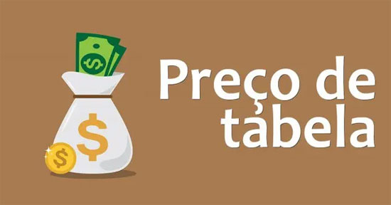 O que é preço de tabela?